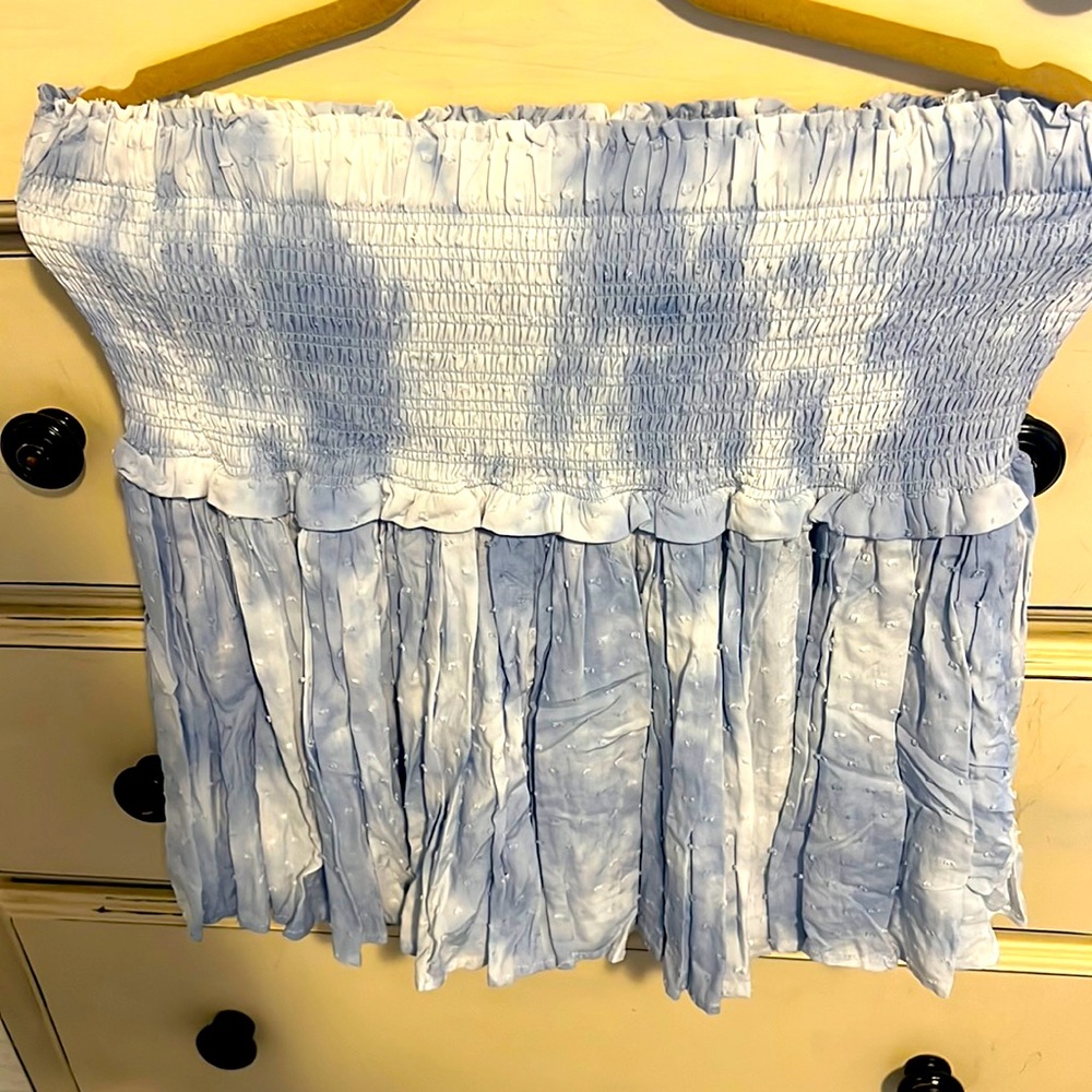 Tie die blue and white skirt